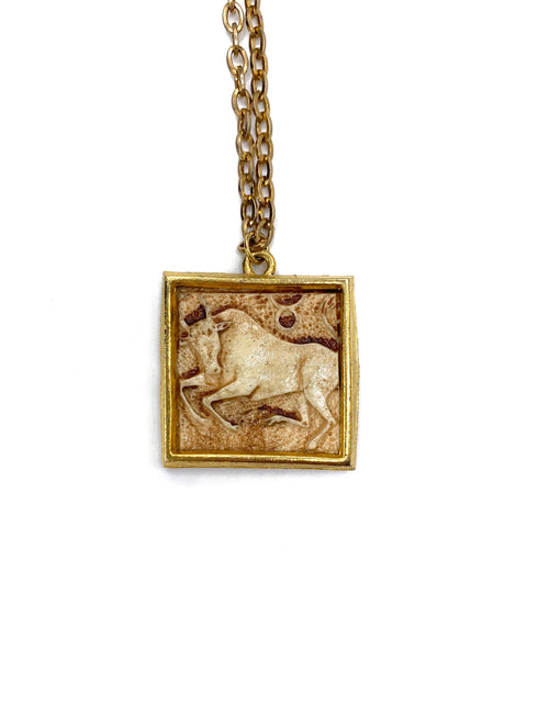 Vintage Necklace- Zodiac Tile Necklace